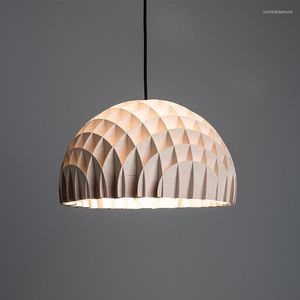 Lampadari Modern Wabi-Sabi Style Legno Illuminazione a Led Soggiorno Sala da pranzo Decor Lampadario Lampada Loft Hanging Lights Apparecchio