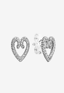 Women039s Love Hearts Wedding Parring Joyería de alta calidad con caja de regalo para 925 STERLING Silver Heart Pendientes 82333710