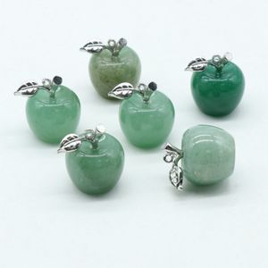 Wholesale Colourful Natural Crystals Carving Apple Green Aventurine Stone Different Material Crystal Apple For Decoration