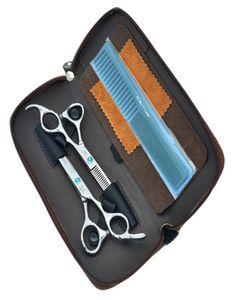 55Inch Jason 2017 JP440C CuttingThinning Scissors Set Barber Hairdressing Scissors Salon Stainless Steel Hair Shears Kit LZS03