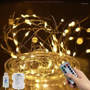 Strings 8 Mode Remote Control LED String Lights Street Garlands Christmas Tree Decorations Outdoor Wedding Year Fairy Garden