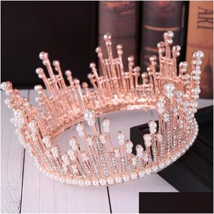 Hochzeitsschmuck-Sets 2021 Neue schöne Prinzessinnen-Kopfbedeckung, schicke Braut-Diademe, Accessoires, atemberaubende Kristalle, Perlen, Hochzeit und Dhgarden Dhhrc