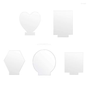 Decoração de festa Clear Sign acrílico 10pcs em branco Folha transparente Cartão de assento DIY colocando para a mesa de casamento Sinais