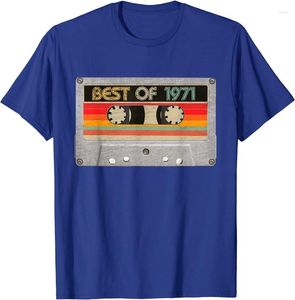 Magliette da uomo del 1971 Regali per il 50 ° compleanno Cassette Tape Vintage T-Shirt Maglietta Karate Graphic Tees Tee Shirt Unisex Harajuku Male