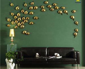 Ceramic tadpole goldplated Decorative Plates indoor wall decoration bar simple modern creative walldecoration