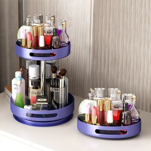 360 Rotating Tray Kitchen Storage Boxes Seasoning Containers For Spice Jar Snack Food Non Slip Racks Bathroom Tray Organizer HH22-351