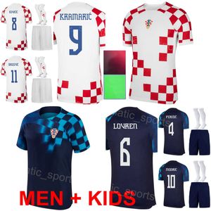 Nationalmannschaft Fußball Kroatien 11 Marcelo Brozovic Trikot 10 Luka Modric 4 Ivan Perisic 8 Mateo Kovacic 20 Josko Gvardiol Fußballtrikot-Kits Jugend Herren Weltmeisterschaft 22-23