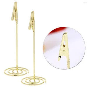 Party Decoration Clips PO Stands Holder Table Holders Wire Stand Number Memo Paper Sign Wedding Supplies Pictureame Heart Note Menu Metal
