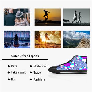 DIY Custom Shoes Classic Canvas Skateboard Casual Accept Triple Black Customization UV Printing Low Cut Mens Womens Sports Sneakers Waterproof Size 38-45 Color815