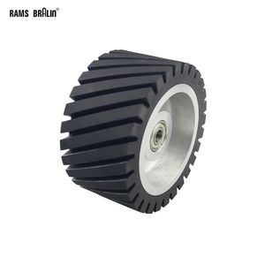 150x75mm Belt Sander Replacement Part Serrated Rubber Contact Wheel Polisher Grinder Sanding Band Set