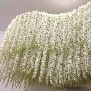 26 Colors 34CM Elegant Artificial Flower Party Wisteria Flowers Vine Home Garden Wall Hanging DIY Rattan Centerpiece Xmas Wedding Decoration Backdrop DHL GG0804