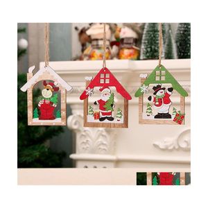 Christmas Decorations Christmas Decorations Year Ornament Wooden Hanging Pendants Star Xmas Tree Bell For Home Navidadchristmas Drop Dhpyn