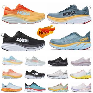 HOKA ONE ONE Bondi Running Shoe local boots online store training Sneakers Accepted lifestyle Shock absorption highway Designer Women Men shoes Clifton Carbon X2