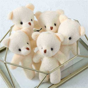 10 PCSparty Mini Plush Siamese Bear Toy Pend PP Cotton Soft Stuffed Bears Toy Doll Holiday Gift 11cm J220729