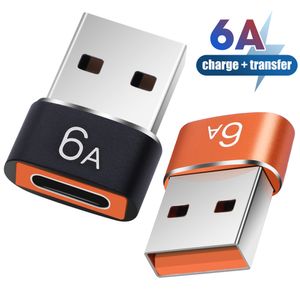 6A USB 3.0-Type-C dişi adaptörü OTG Dönüştürücü Samsung Xiaomi PC Araç Şarj Konektörü Aksesuarları