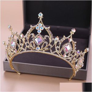 Gioielli per capelli da sposa 2021 Copricapo da principessa d'oro Accessori per diademi da sposa chic Cristalli mozzafiato Perle Matrimonio e corone Dhgarden Dh0Lc