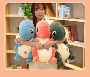 Beautiful 3 Colors Creative Simulation Dragon Cuddle Soft Cartoon Dinosaur Filled Pillow Doll Baby Sussen Toy ldren Gift J220729