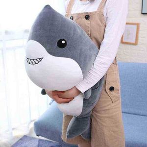 Super Soft 35100Cm Giant Funny Whale Shark Cuddle Soft Sussen Pillow Gift For ldren Girls Marine Life Doll Pillow J220729
