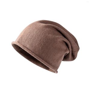 Berretti a sfera cappello solido da donna lavorato a maglia lana moda calda bottiglia da baseball casual all'aperto