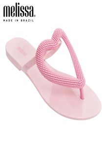 Melissa Big Heart Women Jelly Shoes Flip Flop Flat Slippers Sandals Feminino Brasileiro 2112242547332