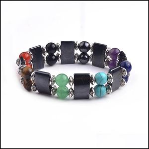 Fl Pave Wrapped Bracelets Drop Delivery Jewelry DHGARDEN DHZBK를 가진 자연 석재 팔찌 이중 크리스탈 식별