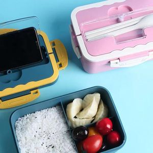 Dinnerware Sets Healthy Material Lunch Box Wheat Straw Japanese-style Bento Boxes Microwave Storage Container