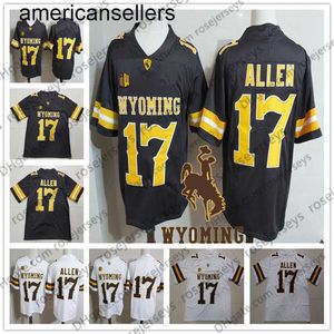 NCAA Wyoming #17 Josh Allen Brown Jersey Coffee Coffee Cheap College Football Stitcehd No Nome Men Youth Kid Mulheres adultas S-3xl