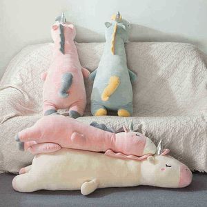 120 cm bella giraffa trasforma unicorno coccole farcito carino morbido giraffa giocattoli di peluche per gli amanti ldren regalo di compleanno creativo J220729