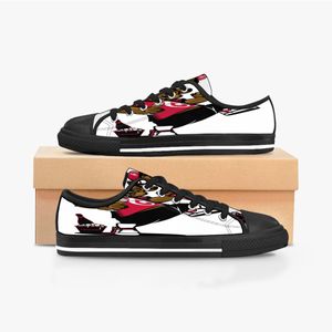 Низкие DIY Topmen Shoes Women Women Custom Top Canvas Skateboard Triple Black Customization UV Print