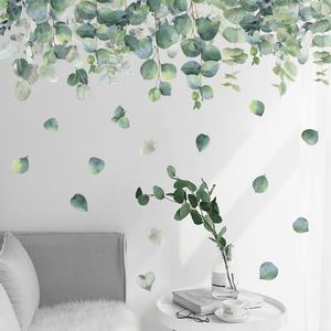 Wall Stickers Zerolife Sticker Green Vine Big Palm Leaf Tropical Plant Waterproof Removable Leaves For Living Room Shooting Home Decor