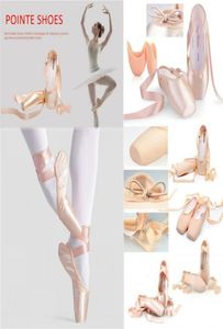 Взрослые женщины девочка Laceup Розовая атласная верхняя лента танцевальная туфли гимнастическая профессиональная балетная балет обувь с гелевым силиконовым падением