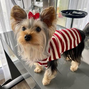 Собачья одежда Зимний свитер вязаный палочка для кошачьего джемпер -джамперская одежда для маленьких средних собак пуловер питомец рождественский костюм