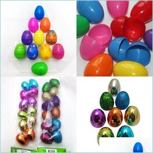 Andra evenemangsfestleveranser Party Supplies Plastic Simation Bird Egsk Festival Decoration Elektroplatta Flash Powder Toy Eggs DHTHC