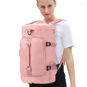 Duffelväskor Tinyat stor kapacitet Kvinnor Travel Bag Casual Weekend Ryggsäck Ladies Sport Yoga Bagage Multifunktion Crossbody