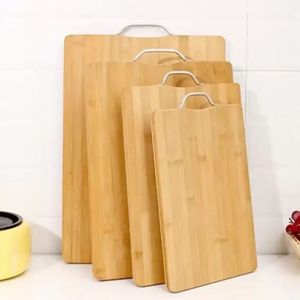 Blocos de corte de bambu carbonizados quadro de frutas de cozinha grandes tábuas de corte domésticas espessadas no atacado FY5359