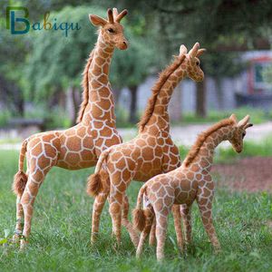 50140Cm Giant Real Life Giraffe Hugs Cute Cuddly Animal Soft Giraffe Doll Birthday Gift ldren Toys J220729