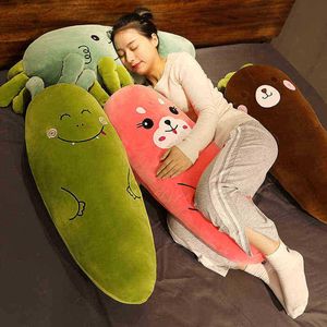 Cartoon Carrot Rabbit Bear Elephant Crocodile Cuddle Cute Vegetable Morot Cushion Dolls fylld mjuk leksak för LDREN GIFT J220729