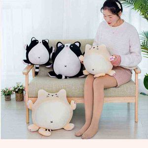 30Cm40Cm In Fat Cute Cat Plush Toy Soft Cartoon Animal Dog Stuffed Pop Sofa Cushion ld Sleeping Pop Kids Girls Best Gifts J220729