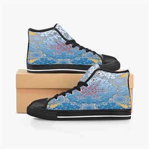 DIY Custom shoes Classic Canvas Skateboard casual Accept triple black customization UV printing low Cut mens womens sports sneakers waterproof size 38-45 COLOR747