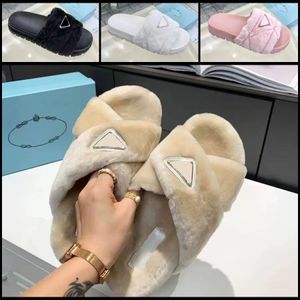Women Home Shoes Wool Sandals Autumn Winter Slides Luxury Designer Furry Soft Warm Slippers SLIPPERS1A3R5DH