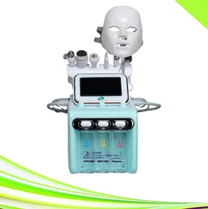 7 Arada 1 Oksijen Jet Yüz Sıkma Aqua Peel Machine RF PDT LED açık tenli beyazlatma maskesi Hydra Dermabrazyon Temizleme Beyaz Hidradermabrazyon Oksijen Terapi Cihazı