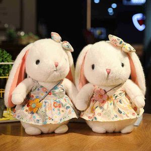 1 pz 25,3040 cm carino coniglio in piedi peluche giocattolo stile pastorale bambole di coniglio farcito morbido animale cuscino ragazze bellissimo regalo di compleanno J220729
