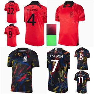 Nationalmannschaft Fußball 15 Kim Moon-Hwan Trikot Südkorea 22-23 Weltmeisterschaft 1 Kim Seung-Gyu 7 Son Heung-Min 19 Kim Young-Gwon 10 Lee Jae-Sung 13 Jun-Ho Fußballtrikot-Kits Sport