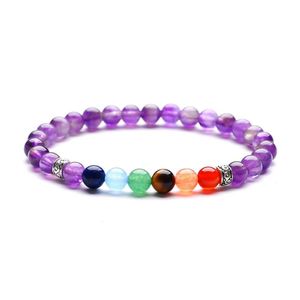 BIDED 7 Chakra Bracelet Christmas Ladies Jóias Presentes Cura Energy Blend Homens e mulheres ioga Birthday Holiday Gret Delt Deliv Dhgarden Dhobc