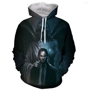 Men's Hoodies John Wick Funny Fashion Long Sleeves 3D Print Zipper/Hoodies/Sweatshirts/Jacket/Men/women Tops Drop