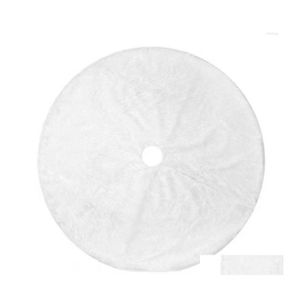 Christmas Decorations Christmas Decorations Tree Skirt Large Snowy White Faux Fur Xmas For Indoor Outdoor Decor Drop Delivery Home G Dh5Lv