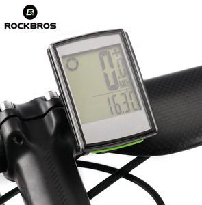 ROCKBROS Bicycle Computer Wireless Stopwatch Waterproof Backlight LCD Display Cycling Bike Computer Speedometer Odometer Cycle9860431