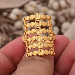 Anelli a grappolo Dubai per le donne Anello color oro del Medio Oriente Bracciali etiopi Gioielli da sposa Arabia Saudita Regali africani