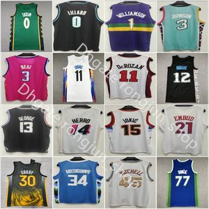 2022-23 NOWOŚĆ MITY BAZKUCHOM ANTOKOUNMPO Irving Mitchell George Durant Jokics Derozan Maxey Embiid Harden Young Curry Poole Ball Thompson Jersey