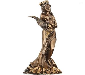 Decorative Figurines Nordic Sculpture Resin Craft Blinded Greek Wealth Goddess Fortuna Figurine Plouto Lucky Fortune Character Off2613398